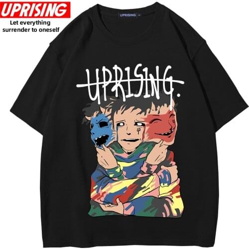 2022 Men T Shirt Hip Hop Dark Streetwear Tshirt Evil Eye Print Harajuku Summer Short Sleeve T-Shirt Cotton Tops Tees Oversize