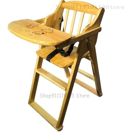 Hotel Baby Dining Chair Stool Children Dining Table Folding Bb Stool Dining Chair Solid Wood Stool Safety Baby Chair