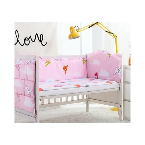 5PCS Cotton Baby Bedding Set Bed Sheet Crib Bumper crib cot bedding set cunas crib set cosas para bebe,(4bumper+sheet)