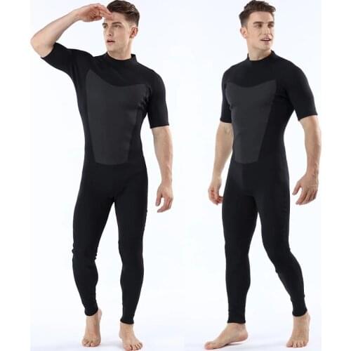 Short sleeve diving suit 2mm neoprene mens skin spearfishing Wetsuit One piece set for Snorkeling surfing sun-proof swimsuit