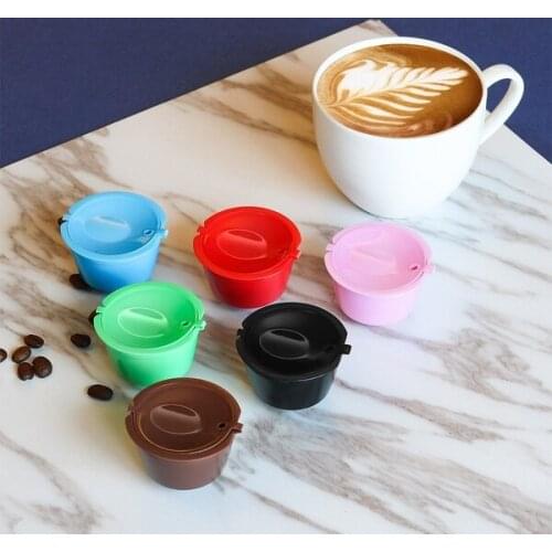 1Pcs Reusable Coffee Capsules Cup Spoon Brush Set Compatible Dolce Gusto Machines LXY9