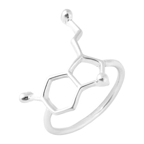 2017 New Fashion Serotonin Molecule Chemistry Ring Molecule Happiness Friendship Rings for Women JZ154