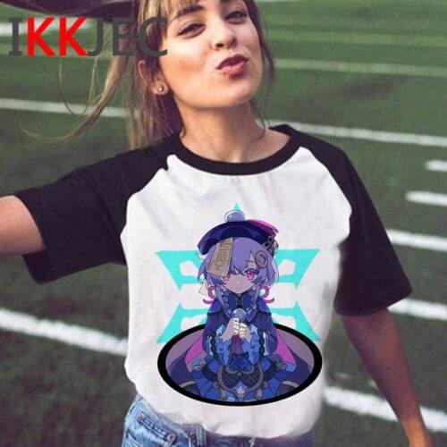 Genshin Impact clothes top tees female kawaii couple graphic tees women vintage 2021 clothes tshirt aesthetic white t shirt