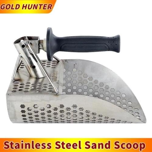 Gold Hunter Gold Treasure Hunting Tools Beach Sand Scoop Metal Detector Stainless Steel Sand Scoop