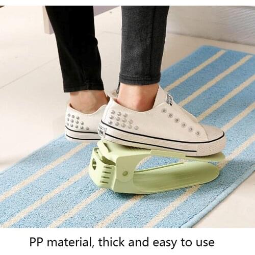 6/10pcs Adjustable Shoe Rack for Organizer Shoes Footwear Storage Stand Slot Space Saving Cabinet Closet Shoe Holder