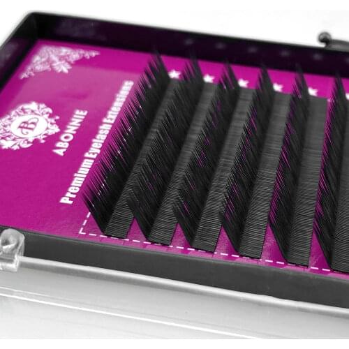 Abonnie Individual Eyelash L Curl 8-15mm Extensions Cashmere Silk Mink Eyelash Extensions Matte Lashes Extension Trays Volume