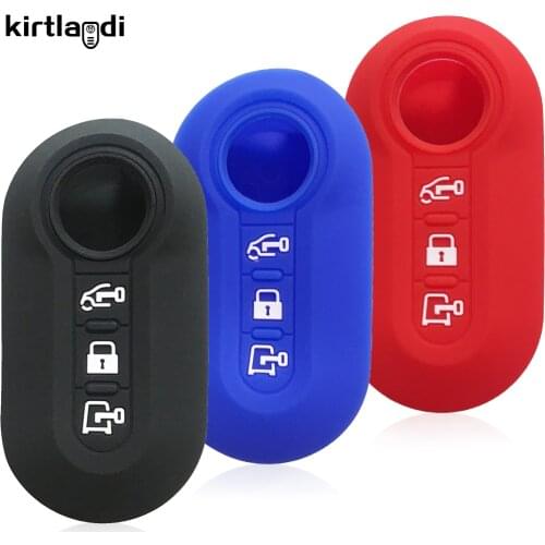 Kirtlandi Flip Folding Car Key Shell for FIAT Panda 500 Punto 500L Bravo Ducato Lancia Musa Stilo Remote Key Case Fob 3 Buttons