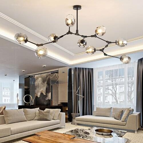 Modern Nordic living room lamp home atmosphere designer personality creative dining room bedroom villa molecular pendant light