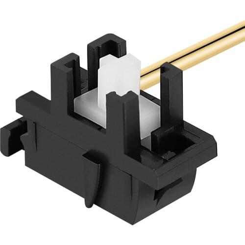 DUROCK Piano Plate Mount Stabilizer 7u 6.25u 2u Black Housing with Original White Stem Slider Gold-plated Wires Plate Stabs