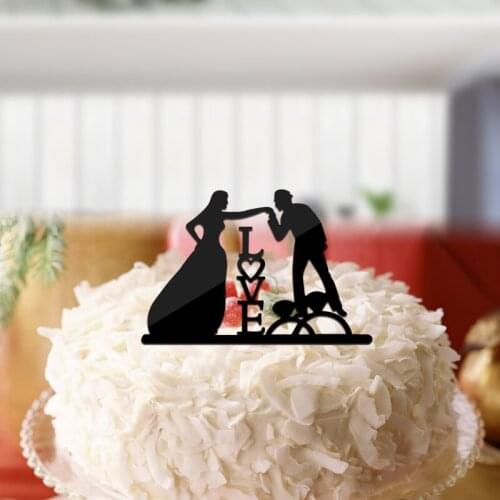 Wedding Decoration Cake Toppers modern home decora Acrylic furniture wall stickers Valentines day Party festival Supplies