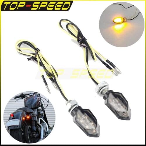 ABS Plastic Housing 2x Mini Turn Signal 5 SMD LED 12V Indicator Blinker For Honda Suzuki Kawasaki Yamaha Hyosung Aprilia Buell