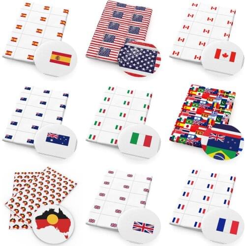 Country Flag Print Bullet Fabric Textured Liverpool 4 Way Stretch Spandex Knit Fabric For Baby HeadWrap Bummies Clothing