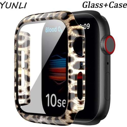 Glas + Fall für Apple Uhr Fall 42mm 38mm serie 6 se 5 4 3 2 1 stoßstange screen Protector + abdeckung Zubehör iWatch Fall 40mm 4