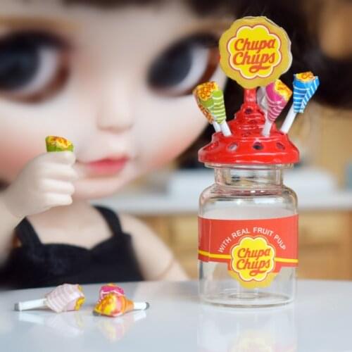 1/6 Miniature Dollhouse Food 1 Set Lollipop lolly Blyth BJD Doll Accessories Model Scene Play Food Toy