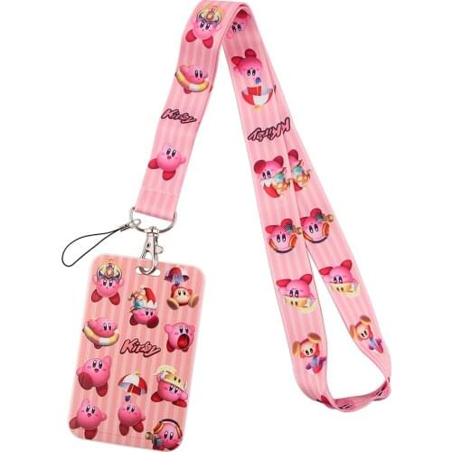 1pcs ZF2605 Cartoon Pink Neck Strap Lanyard For Key Id Card Gym Mobile Phone Strap Usb Badge Holder Diy Hang Rope Lariat Lanyard