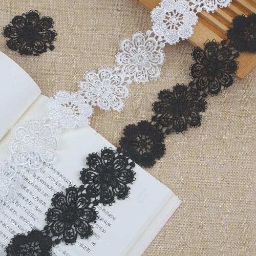 1Yard 5.5cm polyester embroidery lace french lace ribbon fabric Sewing Scrapbooking Garment DIY Apparel Accessories