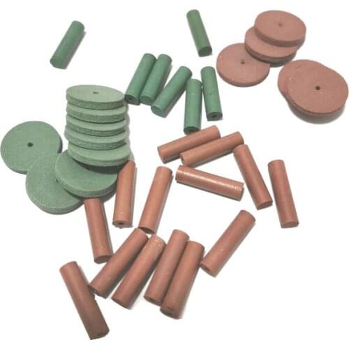 100 Pcs Dental Rubber Polishing Wheels for Dental Jewelry Rotary Tool High Quality Polishing Disc Jewelry Buffing Red and Green