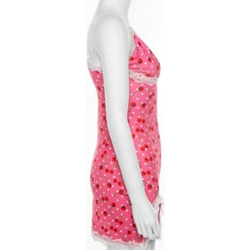 2021 summer cute girls pink lace up bodycon mini dresses womens fashion casual party wild print Basic short dress S-L