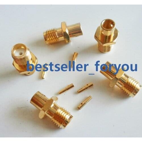 5X SMA Female Jack Solder For RG402 0.141" Semi-rigid Cable Rf Connector