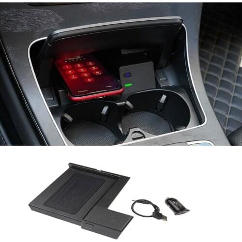 Car Wireless Charger for Mercedes-Benz C-Class GLC 2015-2021 Compatible with Smart Phone Fast Charging Board