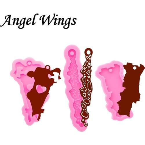 Shiny Resin Portugal/UK Map Mould, Silicone Molds , Clay Molds , DIY Resin Epoxy Mold , Not sticky DY0830