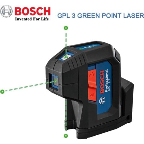 Bosch Professional 3 Point Laser GPL 3 G (green laser, Working range: up to 30 m, Pouch)