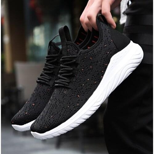 Men Air Mesh Sneakers Red Running Shoes Plus Size Walking Shoes Non-Slip Breathable Casual Sports Shoes Designer Mens Shoes