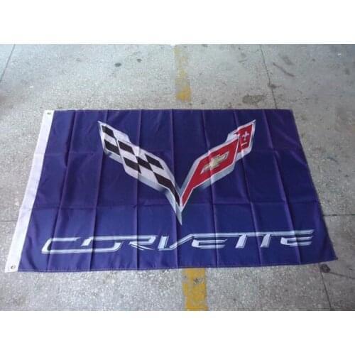 For corvette purple flag , can custom print file,90X150CM size,100% polyster,corvette purple banner