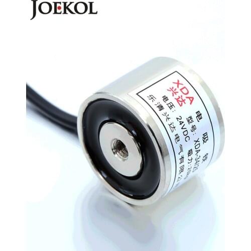 High quality JK34/25 DC 6V 12V 24V Electromagnet Lifting 20KG Solenoid Sucker Holding Electric Magnet Non-standard custom