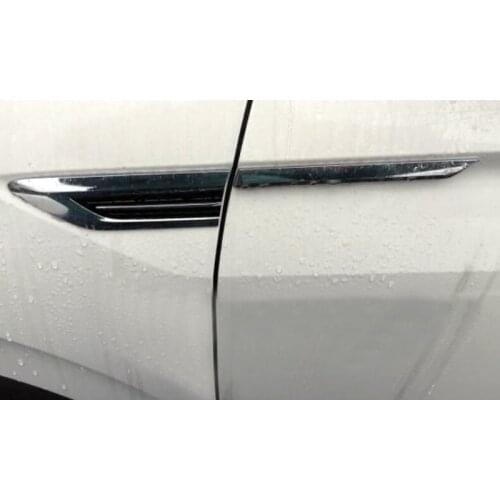 For Volkswagen Tiguan MK2 2017 2018 2019 ABS Side Wing Fender Emblem Badge Sticker Cover Trim 4pcs Car Styling Accessories