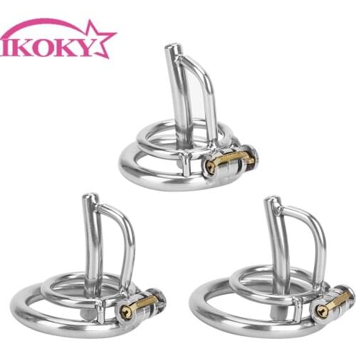 IKOKY Sex Toys For Men Penis Cage With Catheter Male Chastity Device Cock Lock Sex Products Adult Games Stainless Steel