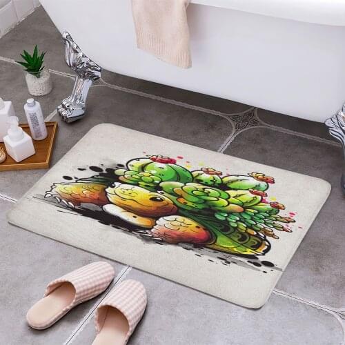 Succulent tortoise 3D Print Doormats Rectangle Non-Slip DoorMat Bedroom Kitchen Entrance Print Door rugs Dropshipping