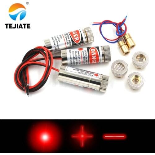 Laser diode laser head 5mW 650nm red dot/line /cross laser tube infrared laser sensor module adjustable focal length 3V/5V