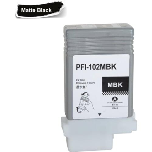 PFI102MBK (1-Pack MBK) Premium Color Compatible Ink Cartridge for Canon iPF700/710/720/760/650/655/750/755/600/610/605/500/510