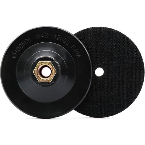 4" 2pcs/6pcs Backing Pad M14 & 5/8-11 Thread Plastic Foam Polishing Pad Holder Hook & Loop Backer Plate For Polisher