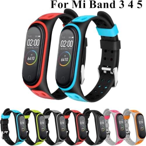 Breathable Strap For Xiaomi Mi Band 3 4 5 Smart Watch Wrist M3 M4 Plus Bracelet For Xiaomi MiBand 3 4 5 Miband Strap Replacement