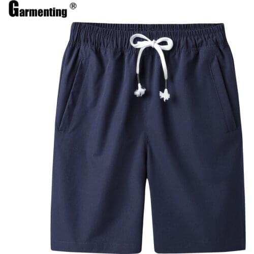 Plus Size 4XL 5XL Men Casual Shorts New Summer Navy Black Drawstring Shorts Male Loose Beach Short Pants Kpop Mens Clothing 2021
