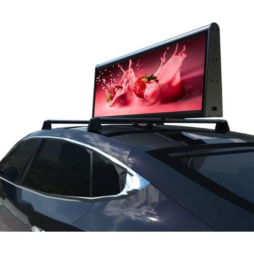 Programma Wireless control 4G/Wifi/GPS P4 LED Taxi Roof Video Sign Panel Car Top Double Sided LED Display Commercial Advertising