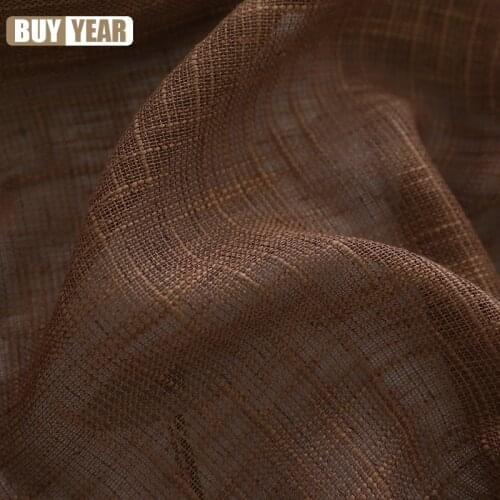 Modern Curtains for Living Dining Room Bedroom Simple Solid Color Cotton and Linen Fabric Curtains Can Be Used Door Curtains