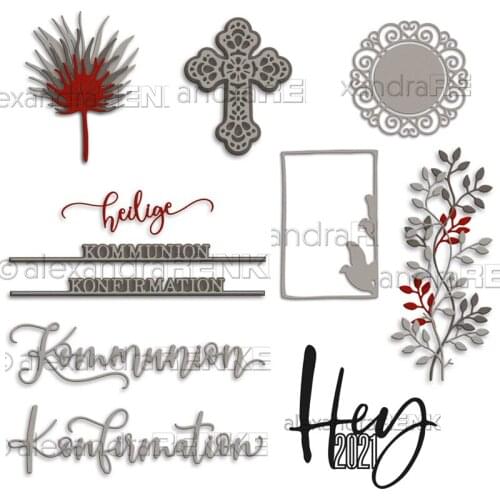 Piggy Craft metal cutting dies cut die mold 2021 New letter flower leaf Scrapbook paper craft knife mould blade punch stencils