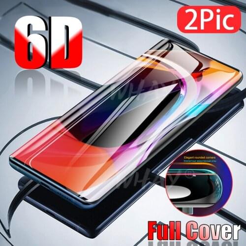 2 Pieces 6D Tempered Glass For Xiaomi Poco M3 X3 X2 F2 Pro Full Cover Screen protector Glass For Mi 10 10T Lite Redmi 9 10X Pro