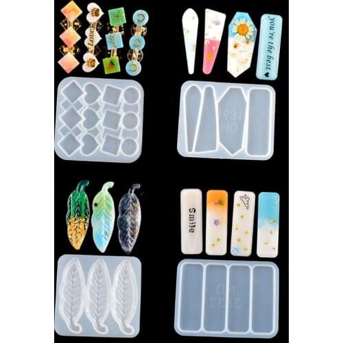 Barrette Hair Clip Silicone Epoxy Resin Mold Hair Pin Jewelry Casting Mold Tools F3MD
