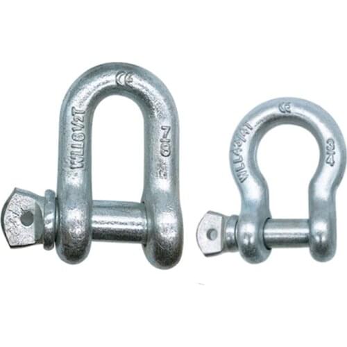 1pcs/lot High-intensity U-bolts bow shackle 12T/13.5T/17T/25T/35T/55T (ton) Type u sling screw Rope screw Bow shackle cufflinks