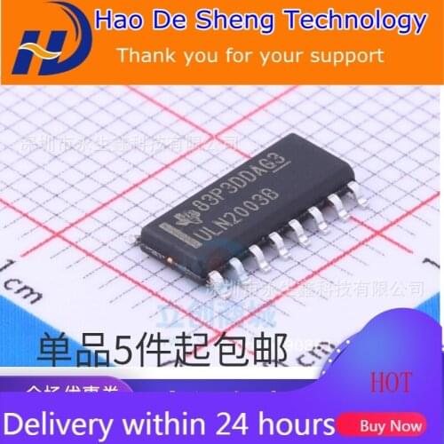 10PCS/LOT ULN2003BDR ULN2003A Darlington Transistor Array Driver SOP16 New Original In Stock