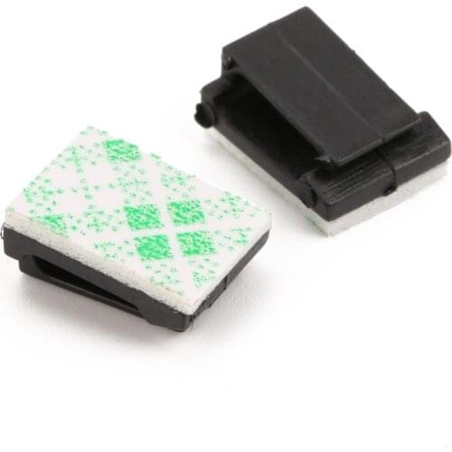 100pcs/lot Management Desk Wall Cord Clamps Adhesive Car Cable Clips Flat Cable Winder Drop Wire Tie Fixer Holder