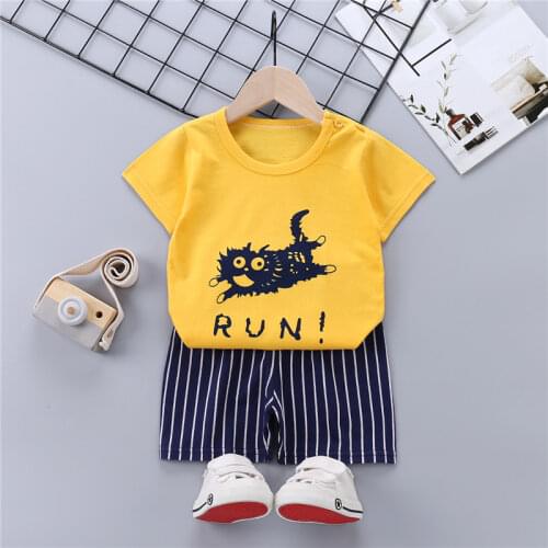 Childrens Clothing Girls Toddler Summer Kids Baby Outfit Shorts Baby Boy Fashion Clothes Pijamas T-Shirts For Shark Set 2 Pcs
