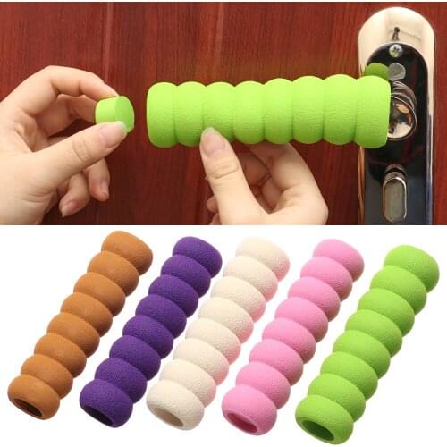 2Pcs/Set Spiral Door Handle Soft Foam Elastic Cover Doorknob Guard Protector Anti-collision Door Stopper Baby Safety Practical