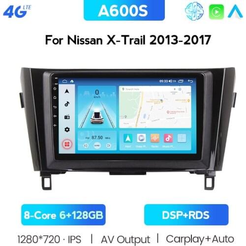 Android 10.0 Car Radio 2 Din For Nissan X-Trail J11 Qashqai Rouge Multimedia 2014 - 2019 DSP HD IPS 1280*720 Carplay 6Gb+128Gb