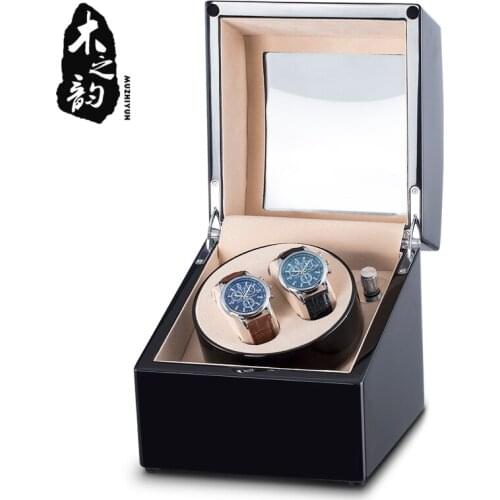 Automatic Wooden Watch Winder Box Accessories Display Mechanical Single Rotating 2 watch uhrenbeweger for men watch