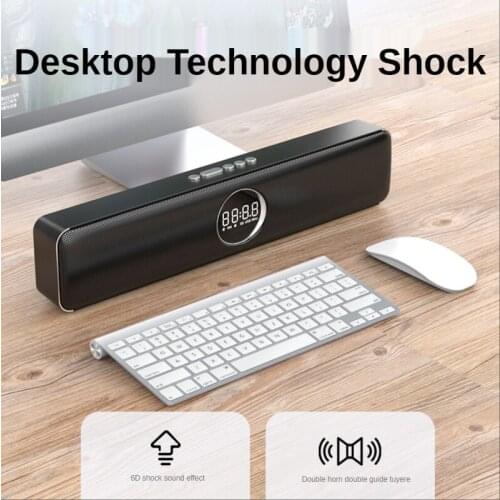 Wireless Bluetooth Speaker Sound Bar Computer Speakers Woofers for Speakers Subwoofer With Alarm Clock Pc Sound Box Soundbar